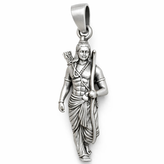 GlitzHeaven Divine 925 Sterling Silver Lord Ram Pendant – Symbol of Dharma & Inner Strength