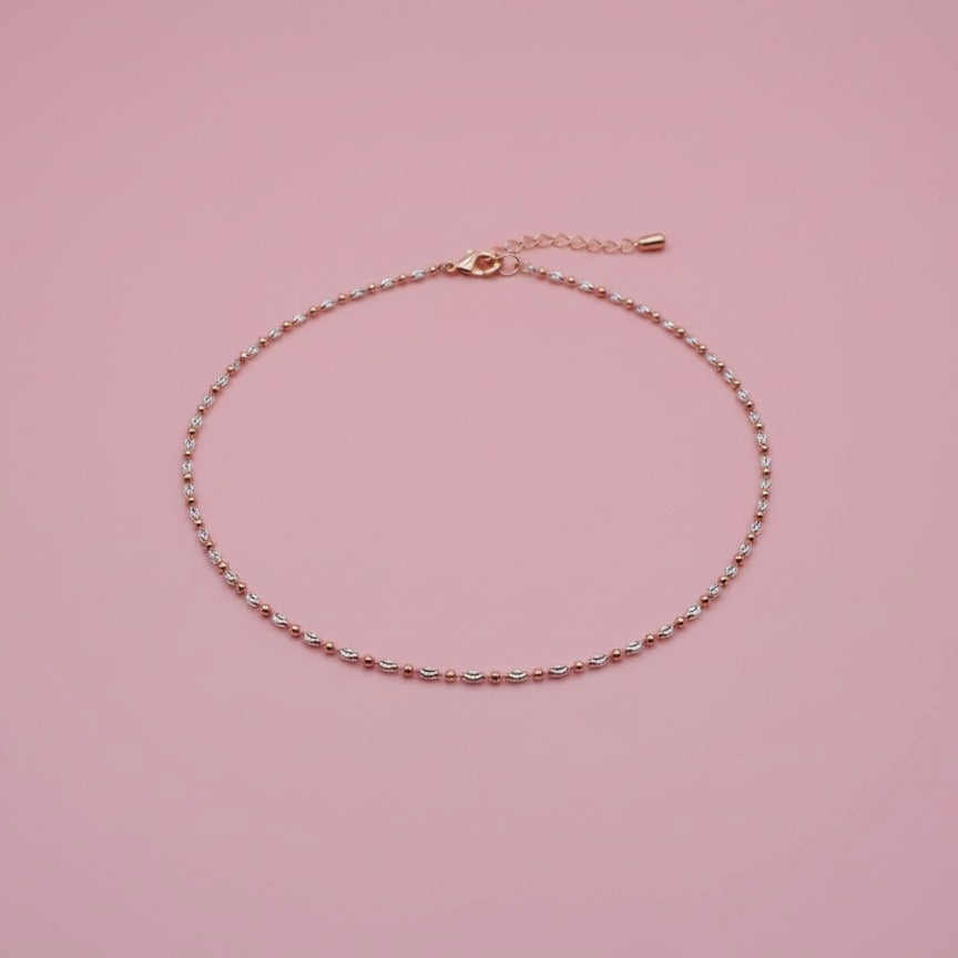 GlitzHeaven Elegant 925 Sterling Silver Diamond-Cut Chain