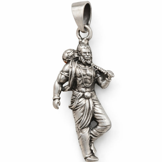 GlitzHeaven Divine 925 Sterling Silver Hanuman Ji Pendant – Symbol of Strength & Protection